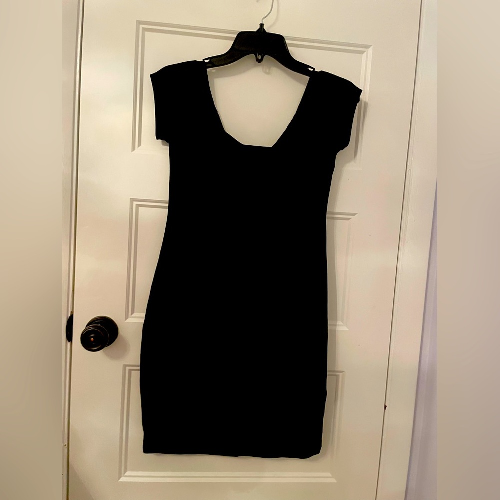 EXPRESS bandage dress - snug and comfy, hugs curves in all the right places.